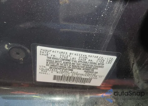 2015 Nissan Versa 1.6 Sv from USA, damaged, VIN 3N1CN7AP1FL877095
